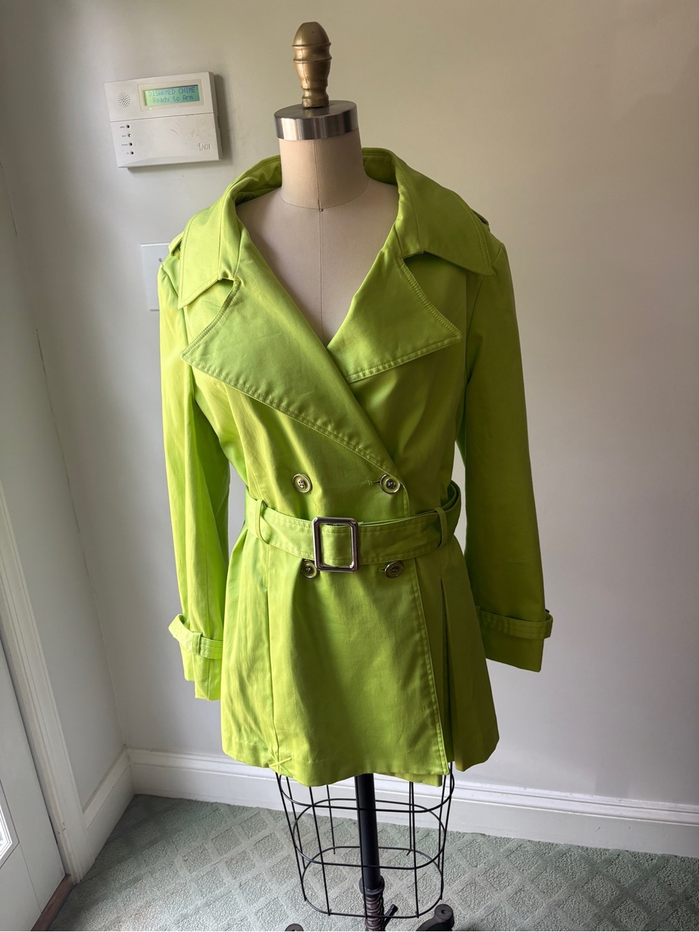 Lime Green Peacoat SZ Large